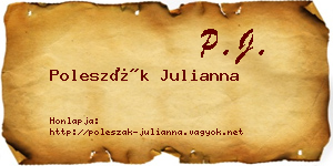 Poleszák Julianna névjegykártya